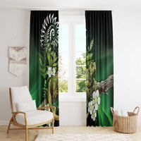 Aotearoa New Zealand Tuatara Window Curtain Maori Koru Art LT05 - Polynesian Pride