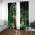 Aotearoa New Zealand Tuatara Window Curtain Maori Koru Art