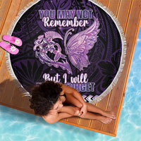 Alzheimer's Awareness Beach Blanket You May Not Remember But I Will Never Forget LT05 - Polynesian Pride