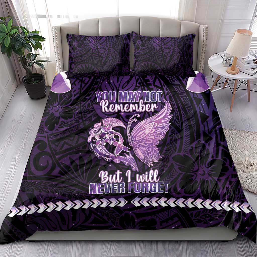 Alzheimer's Awareness Bedding Set You May Not Remember But I Will Never Forget LT05 - Polynesian Pride