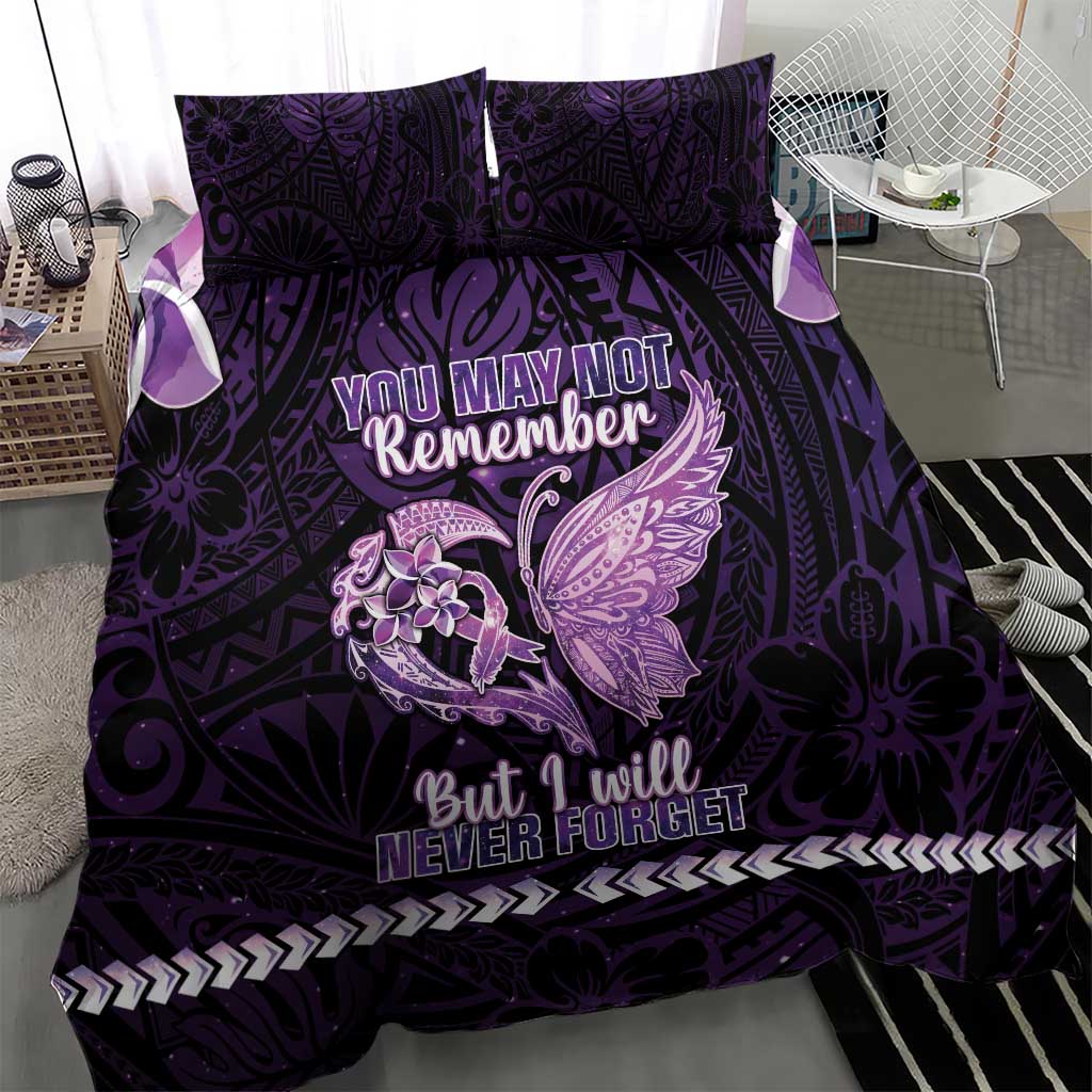 Alzheimer's Awareness Bedding Set You May Not Remember But I Will Never Forget LT05 - Polynesian Pride