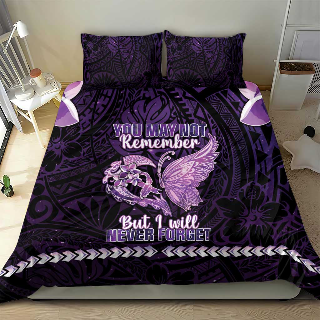 Alzheimer's Awareness Bedding Set You May Not Remember But I Will Never Forget LT05 - Polynesian Pride