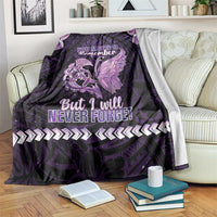 Alzheimer's Awareness Blanket You May Not Remember But I Will Never Forget LT05 Purple - Polynesian Pride