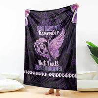 Alzheimer's Awareness Blanket You May Not Remember But I Will Never Forget LT05 - Polynesian Pride
