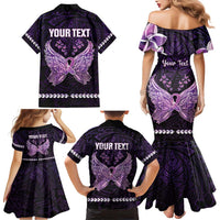 Personalised Alzheimer's Awareness Family Matching Mermaid Dress and Hawaiian Shirt You May Not Remember But I Will Never Forget