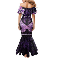 Personalised Alzheimer's Awareness Family Matching Mermaid Dress and Hawaiian Shirt You May Not Remember But I Will Never Forget