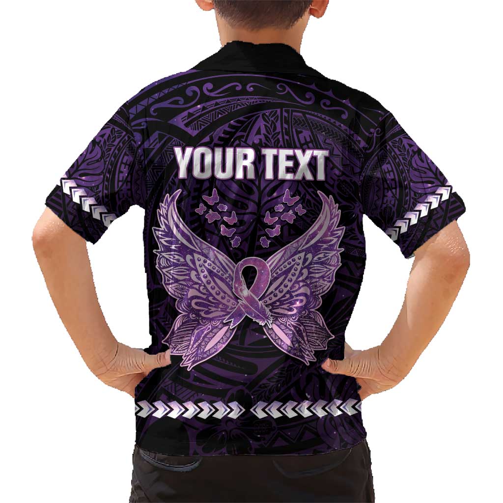 Personalised Alzheimer's Awareness Kid Hawaiian Shirt You May Not Remember But I Will Never Forget LT05 - Polynesian Pride