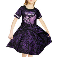 Personalised Alzheimer's Awareness Kid Short Sleeve Dress You May Not Remember But I Will Never Forget LT05 - Polynesian Pride