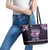 Alzheimer's Awareness Leather Tote Bag You May Not Remember But I Will Never Forget