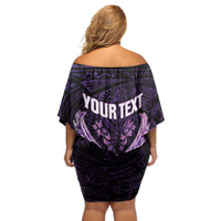 Personalised Alzheimer's Awareness Off Shoulder Short Dress You May Not Remember But I Will Never Forget LT05 - Polynesian Pride