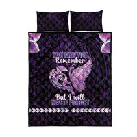Alzheimer's Awareness Quilt Bed Set You May Not Remember But I Will Never Forget LT05 - Polynesian Pride