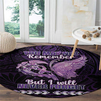 Alzheimer's Awareness Round Carpet You May Not Remember But I Will Never Forget