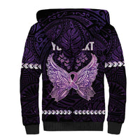 Personalised Alzheimer's Awareness Sherpa Hoodie You May Not Remember But I Will Never Forget LT05 - Polynesian Pride