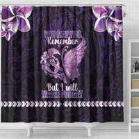 Alzheimer's Awareness Shower Curtain You May Not Remember But I Will Never Forget