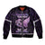 Personalised Alzheimer's Awareness Sleeve Zip Bomber Jacket You May Not Remember But I Will Never Forget