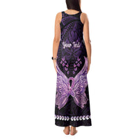 Personalised Alzheimer's Awareness Tank Maxi Dress You May Not Remember But I Will Never Forget LT05 - Polynesian Pride