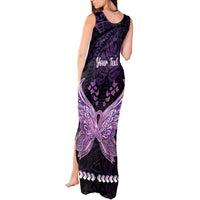 Personalised Alzheimer's Awareness Tank Maxi Dress You May Not Remember But I Will Never Forget LT05 - Polynesian Pride