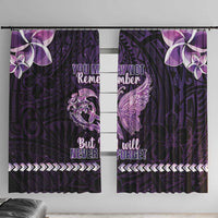 Alzheimer's Awareness Window Curtain You May Not Remember But I Will Never Forget LT05 With Hooks Purple - Polynesian Pride
