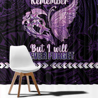 Alzheimer's Awareness Window Curtain You May Not Remember But I Will Never Forget LT05 - Polynesian Pride
