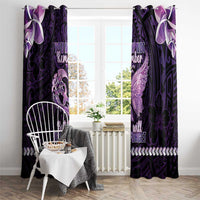 Alzheimer's Awareness Window Curtain You May Not Remember But I Will Never Forget LT05 - Polynesian Pride