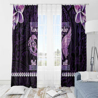 Alzheimer's Awareness Window Curtain You May Not Remember But I Will Never Forget LT05 - Polynesian Pride