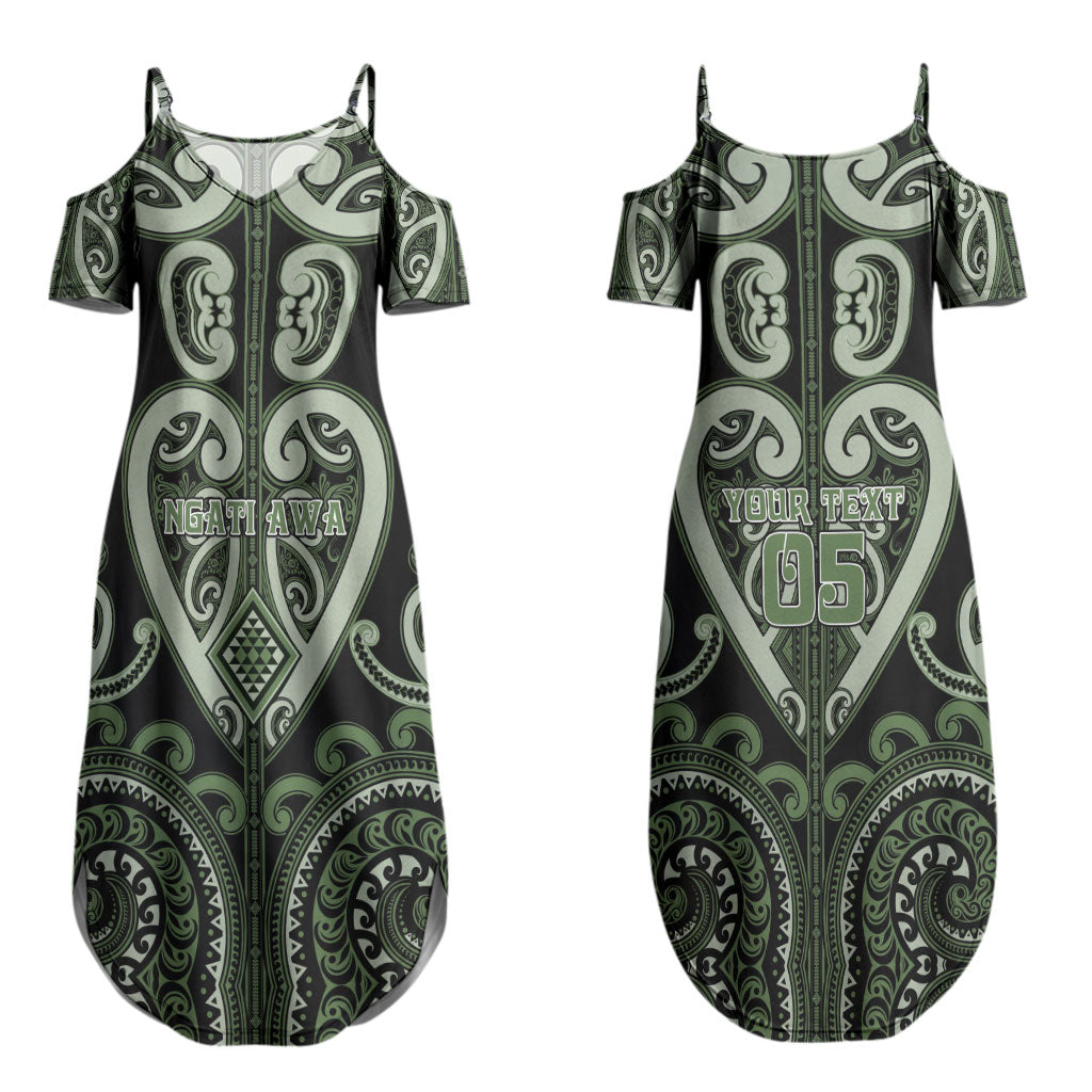 Custom Aotearoa Ngati Awa Couples Matching Summer Maxi Dress and Hawaiian Shirt Maori Tribal Pattern LT05 - Polynesian Pride
