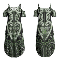 Custom Aotearoa Ngati Awa Couples Matching Summer Maxi Dress and Hawaiian Shirt Maori Tribal Pattern LT05 - Polynesian Pride