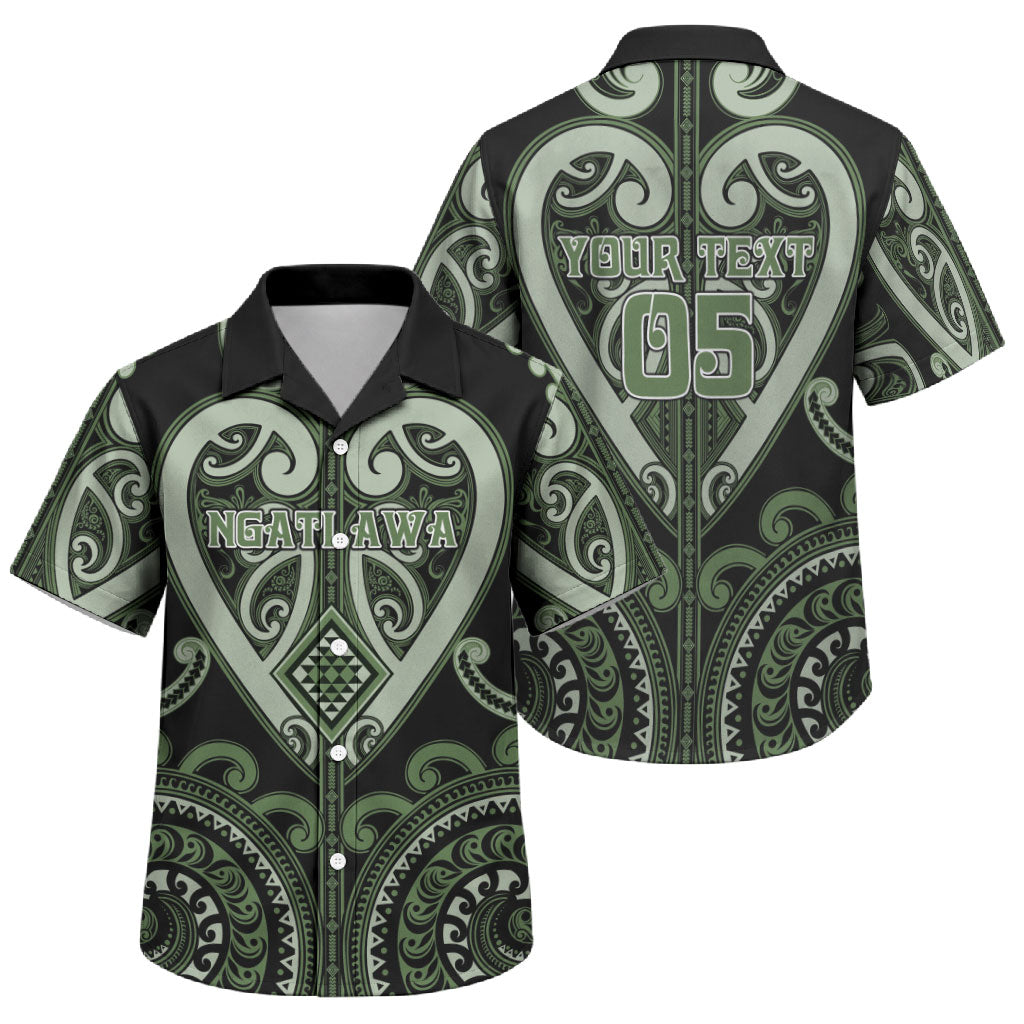 Custom Aotearoa Ngati Awa Family Matching Puletasi and Hawaiian Shirt Maori Tribal Pattern LT05 Son's Shirt Green - Polynesian Pride
