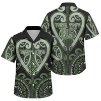 Custom Aotearoa Ngati Awa Family Matching Puletasi and Hawaiian Shirt Maori Tribal Pattern LT05 Son's Shirt Green - Polynesian Pride
