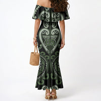 Custom Aotearoa Ngati Awa Mermaid Dress Maori Tribal Pattern LT05 - Polynesian Pride