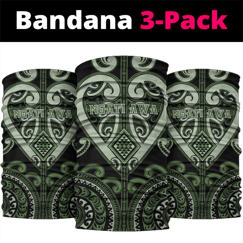 Aotearoa Ngati Awa Neck Gaiter Maori Tribal Pattern LT05 package One Size: 25*50cm Green - Polynesian Pride