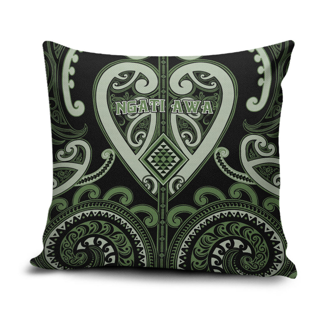 Aotearoa Ngati Awa Pillow Cover Maori Tribal Pattern LT05 Green - Polynesian Pride