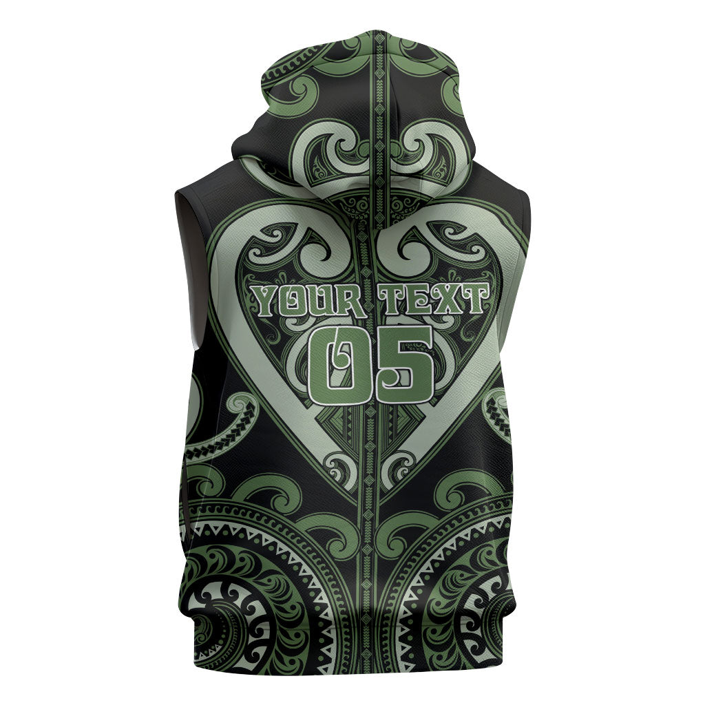 Custom Aotearoa Ngati Awa Sleeveless Zip Hoodie Maori Tribal Pattern LT05 - Polynesian Pride