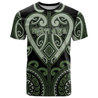 Custom Aotearoa Ngati Awa T Shirt Maori Tribal Pattern LT05 Green - Polynesian Pride