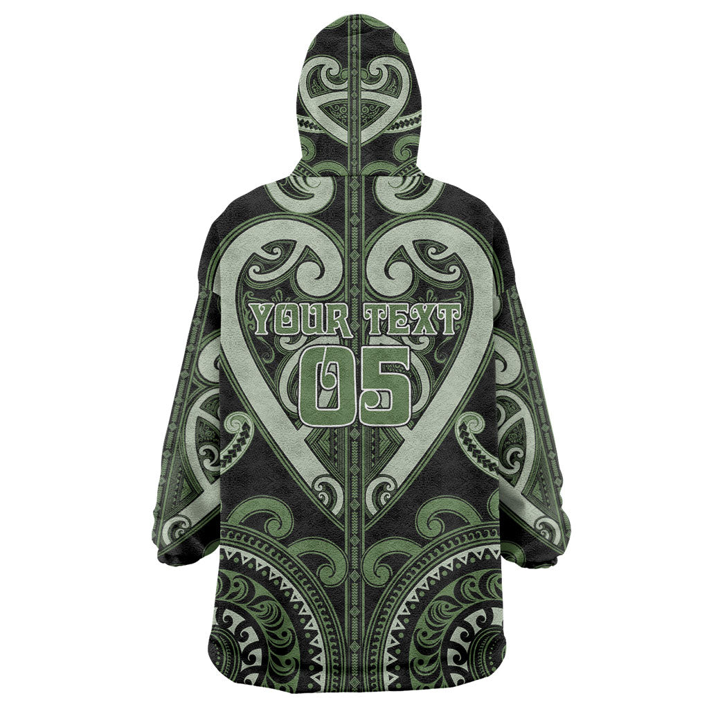 Custom Aotearoa Ngati Awa Wearable Blanket Hoodie Maori Tribal Pattern LT05 - Polynesian Pride