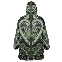 Custom Aotearoa Ngati Awa Wearable Blanket Hoodie Maori Tribal Pattern LT05 - Polynesian Pride