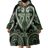 Custom Aotearoa Ngati Awa Wearable Blanket Hoodie Maori Tribal Pattern LT05 - Polynesian Pride