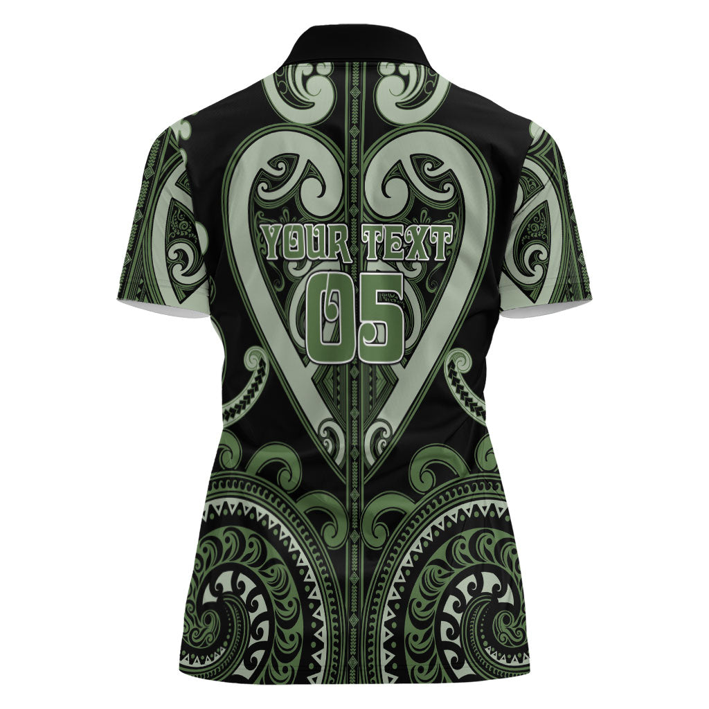 Custom Aotearoa Ngati Awa Women Polo Shirt Maori Tribal Pattern LT05 - Polynesian Pride