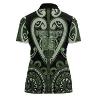 Custom Aotearoa Ngati Awa Women Polo Shirt Maori Tribal Pattern LT05 - Polynesian Pride