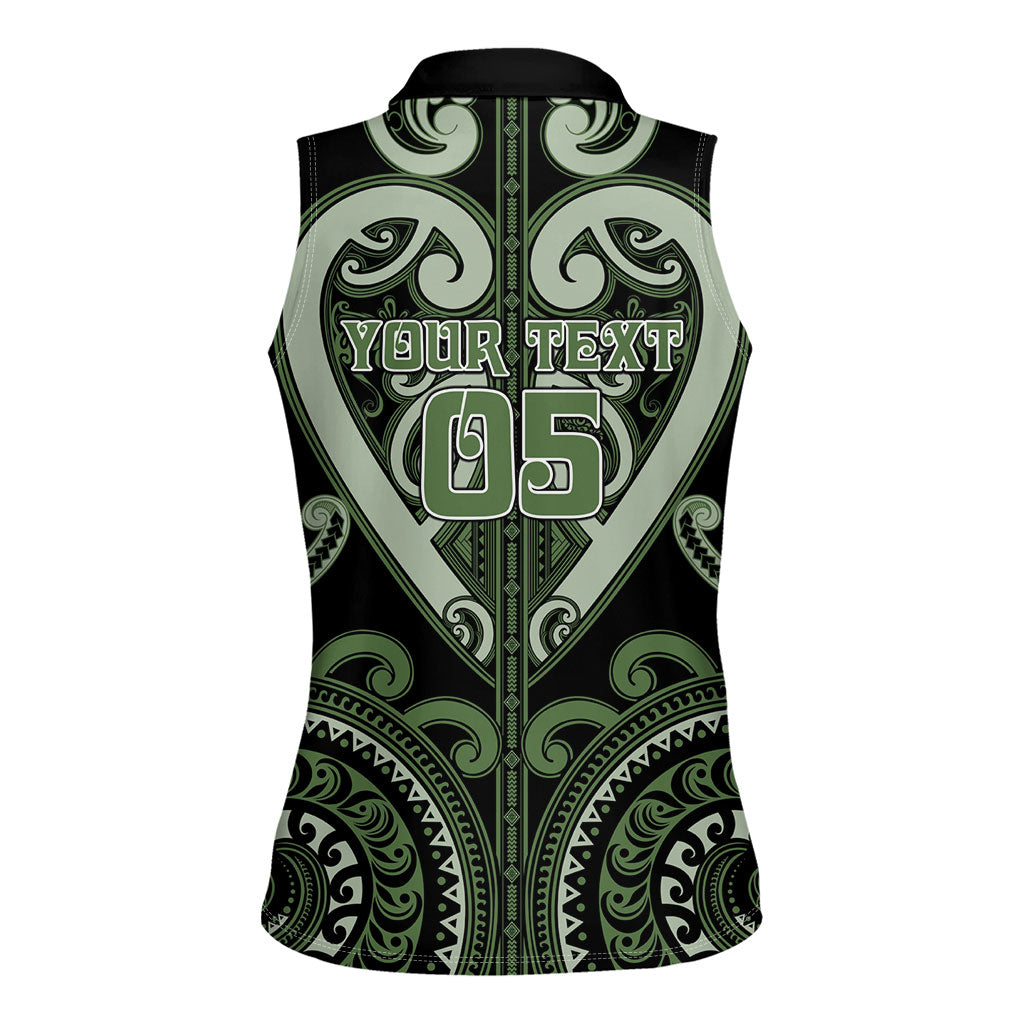 Custom Aotearoa Ngati Awa Women Sleeveless Polo Shirt Maori Tribal Pattern LT05 - Polynesian Pride