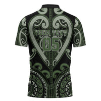 Custom Aotearoa Ngati Awa Zipper Polo Shirt Maori Tribal Pattern LT05 - Polynesian Pride