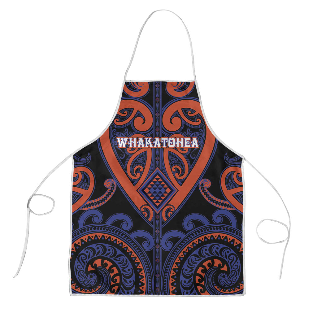 Aotearoa Whakatohea Apron Maori Tribal Pattern LT05 Navy - Polynesian Pride