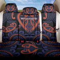 Aotearoa Whakatohea Back Car Seat Cover Maori Tribal Pattern LT05 One Size Navy - Polynesian Pride