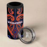 Custom Aotearoa Whakatohea 4 in 1 Can Cooler Tumbler Maori Tribal Pattern LT05 - Polynesian Pride