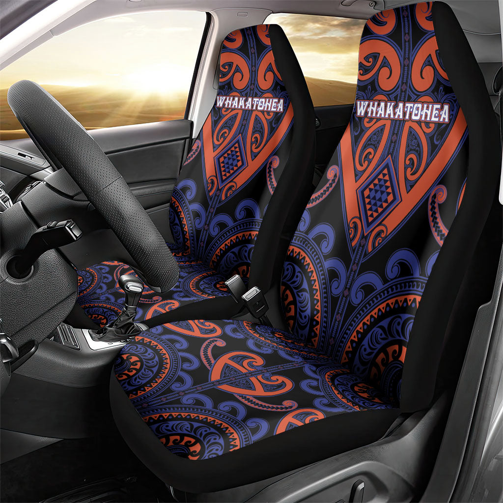 Aotearoa Whakatohea Car Seat Cover Maori Tribal Pattern LT05 - Polynesian Pride