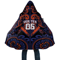 Custom Aotearoa Whakatohea Cloak Maori Tribal Pattern LT05 Unisex Navy - Polynesian Pride