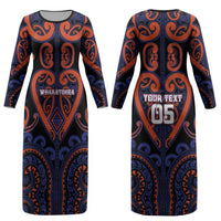 Custom Aotearoa Whakatohea Couples Matching Long Sleeve Bodycon Dress and Hawaiian Shirt Maori Tribal Pattern LT05 - Polynesian Pride