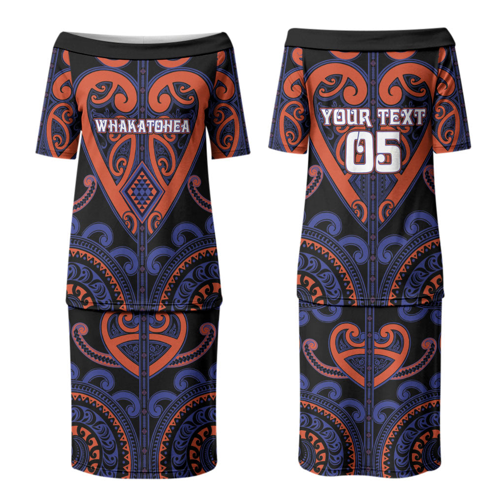 Custom Aotearoa Whakatohea Couples Matching Puletasi and Hawaiian Shirt Maori Tribal Pattern LT05 - Polynesian Pride