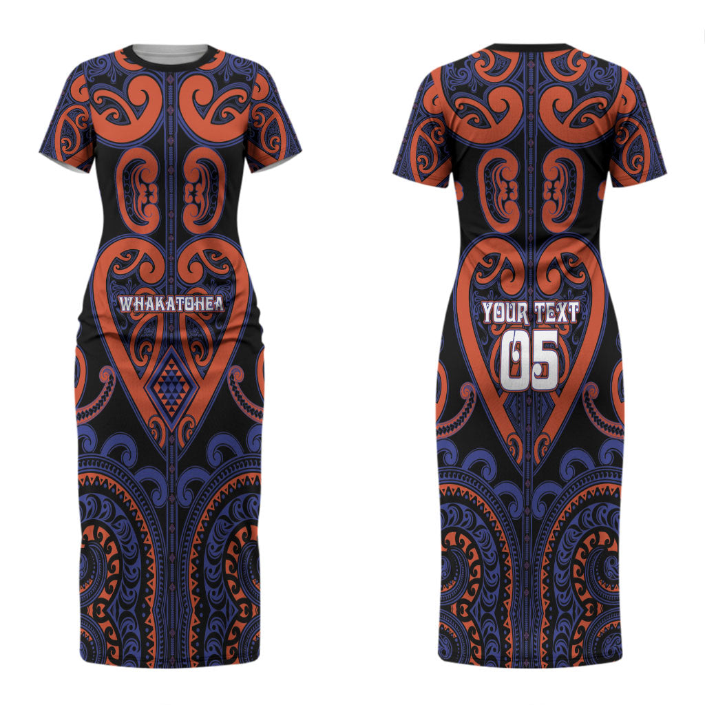 Custom Aotearoa Whakatohea Couples Matching Short Sleeve Bodycon Dress and Hawaiian Shirt Maori Tribal Pattern LT05 - Polynesian Pride