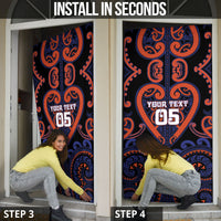 Custom Aotearoa Whakatohea Door Cover Maori Tribal Pattern LT05 - Polynesian Pride
